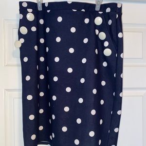 Polka dot pencil skirt